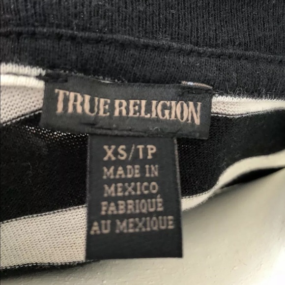 NWT True Rwligion Stripes Womens Shirt Small - Picture 7 of 7